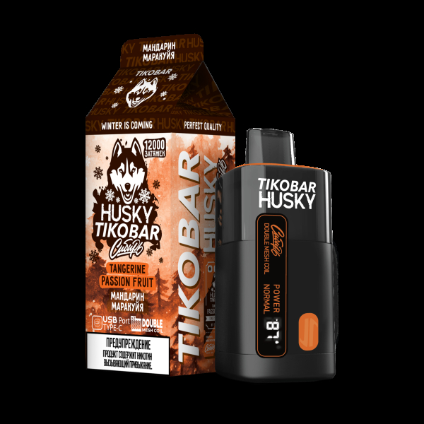 Электронка Tikobar Husky Сибирь Мандарин Маракуйя 12000 Затяжек в Казани