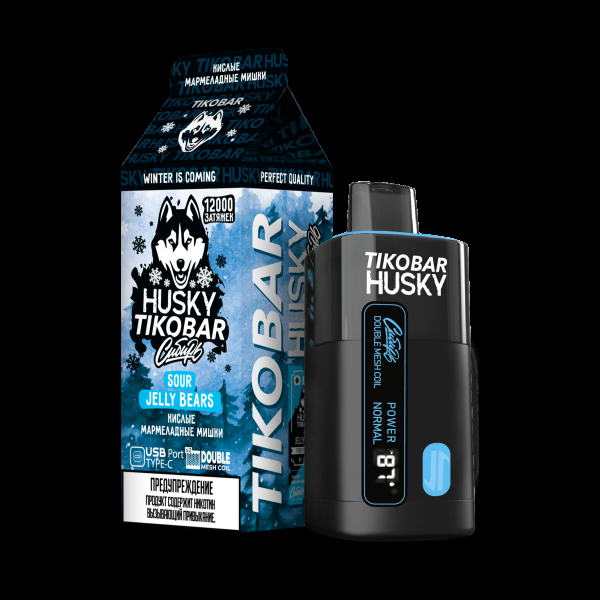 Электронка Tikobar Husky Сибирь Кислые Мармеладные Мишки 12000 Затяжек в Казани