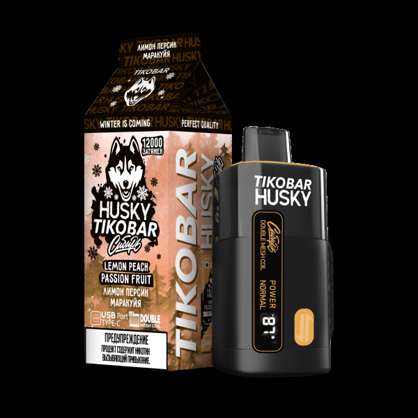 Электронка Tikobar Husky Сибирь Лимон Персик Маракуйя 12000 Затяжек в Казани