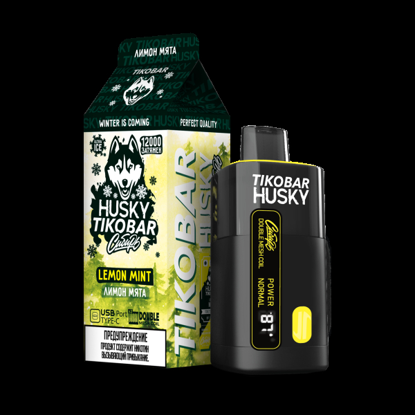 Электронка Tikobar Husky Сибирь Лимон Мята 12000 Затяжек в Казани