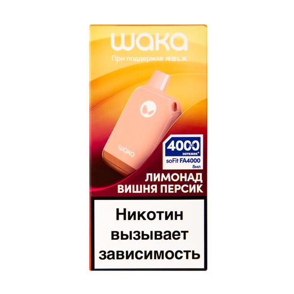 Электронка Waka Лимонад Вишня Персик (4000 Затяжек) в Казани