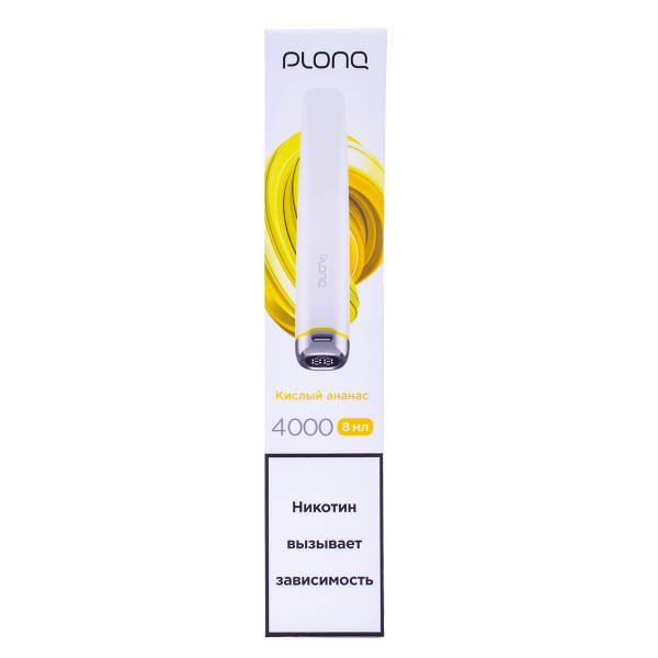 Электронка Plonq Plus Pro Кислый Ананас (4000 Затяжек) 20 Мг в Казани