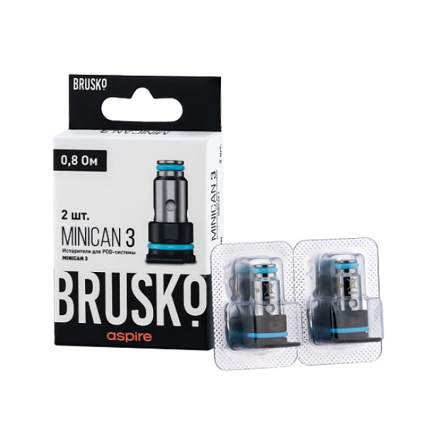 Испаритель Brusko Minican, 3, Af Mesh Coil, 0.8 Ом, Упак. 2 Шт в Казани