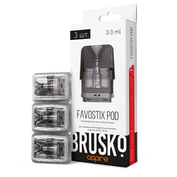Сменный Картридж Brusko Favostix 0.6 Ом, Упак. 3 Шт в Казани