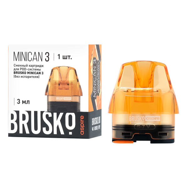 Сменный Картридж Brusko Minican 3, (Оранжевый), 3 Мл, Упак. 1 Шт в Казани