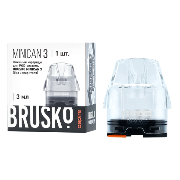 Сменный Картридж Brusko Minican 3, (Прозрачный), 3 Мл, Упак. 1 Шт в Казани