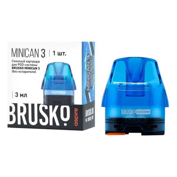 Сменный Картридж Brusko Minican 3, (Синий), 3 Мл, Упак. 1 Шт в Казани