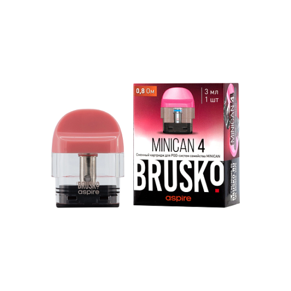 Сменный Картридж Brusko Minican 4 (3Мл) 0,8 Ом, Упак. 1 Шт розовый в Казани