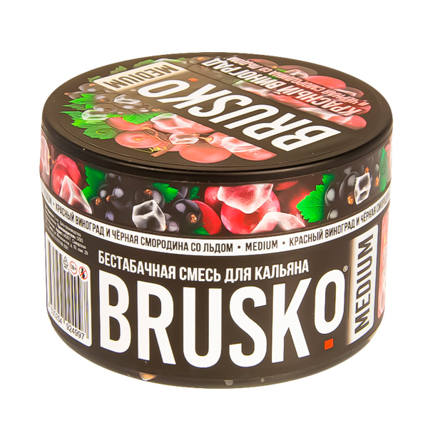 Смесь Brusko Medium Красный Виноград И Чёрная Смородина Со Льдом  250 гр в Казани