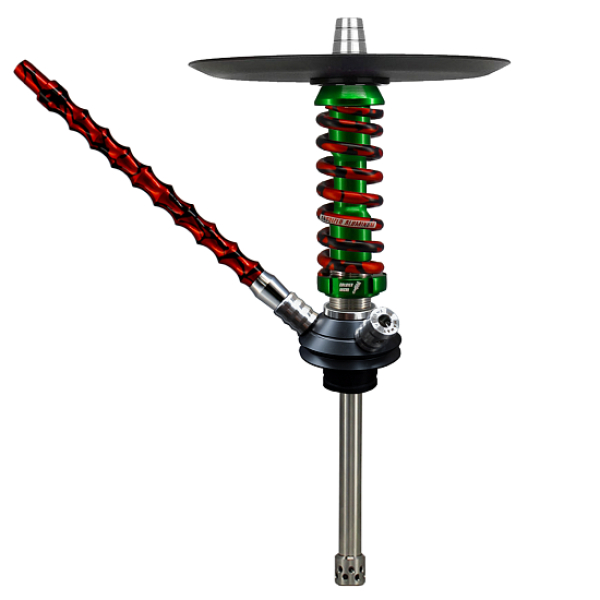 Кальян Mamay Customs Coilovers Micro Зеленый Красный Сплеш  в Казани