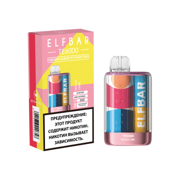 ЭСДН ELF BAR Te Персик Лайм 6000 затяжек в Казани