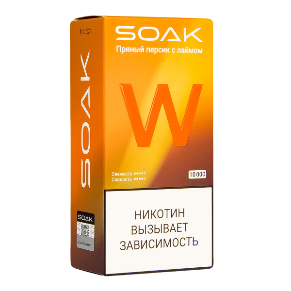 Электронная сигарета Soak W Пряный Персик С Лаймом 10000 в Казани