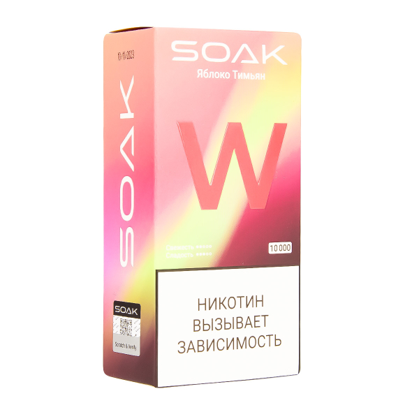 Электронная сигарета Soak W Яблоко Тимьян 10000 в Казани