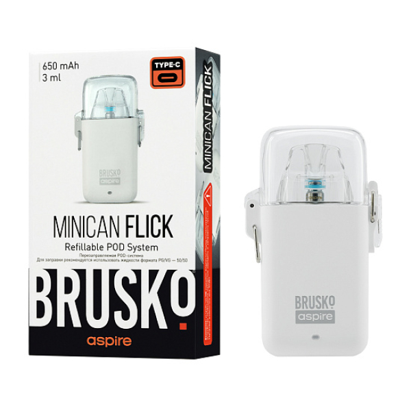 POD-система Brusko Minican Flick Белый в Казани