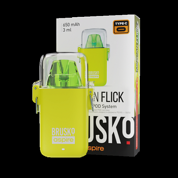POD-система Brusko Minican Flick Жёлтый в Казани