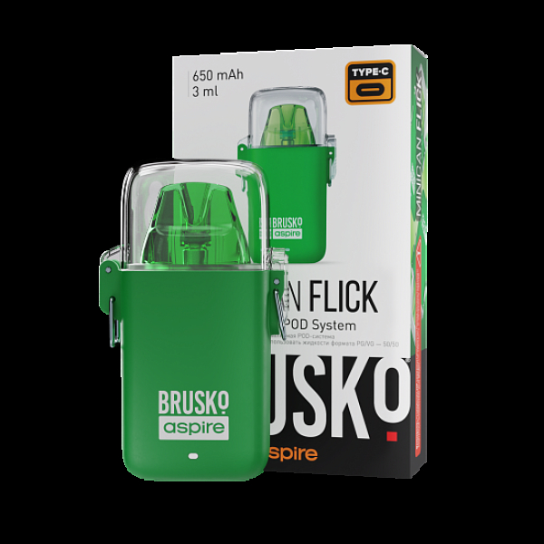 POD-система Brusko Minican Flick Зелёный в Казани