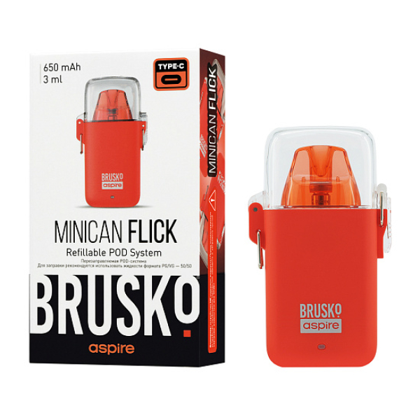 POD-система Brusko Minican Flick Красный в Казани