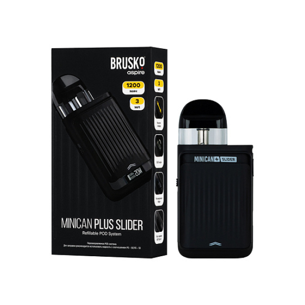 POD-система Brusko Minican Plus Slider Чёрный в Казани