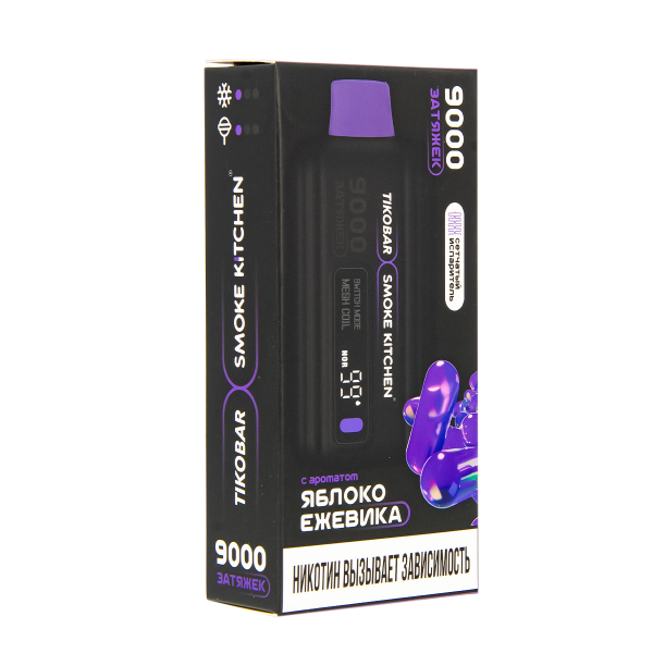 Электронка Tikobar X Smoke Kitchen Solo Яблоко Ежевика 9000 тяг в Казани