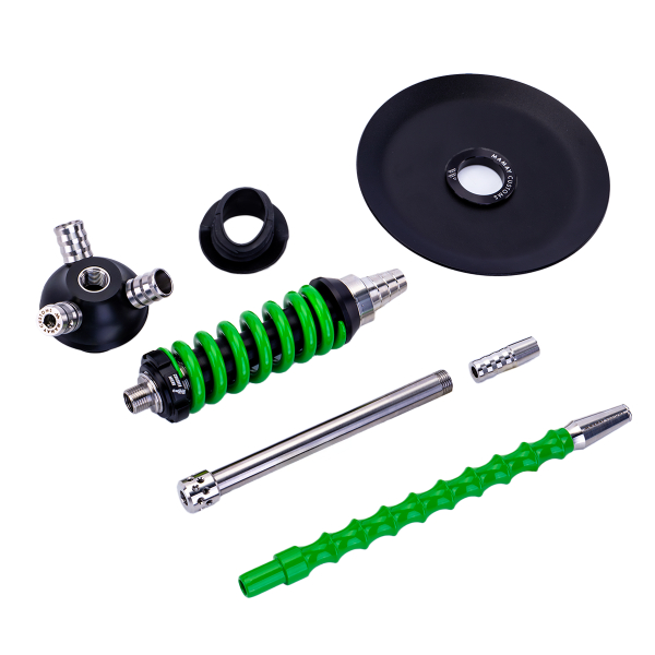 Кальян Mamay Customs Coilover Micro Чёрно Зелёный в Казани