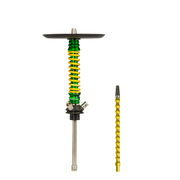 Кальян Mamay Customs Coilovers Mini Зелёный Сплеш Золотой в Казани