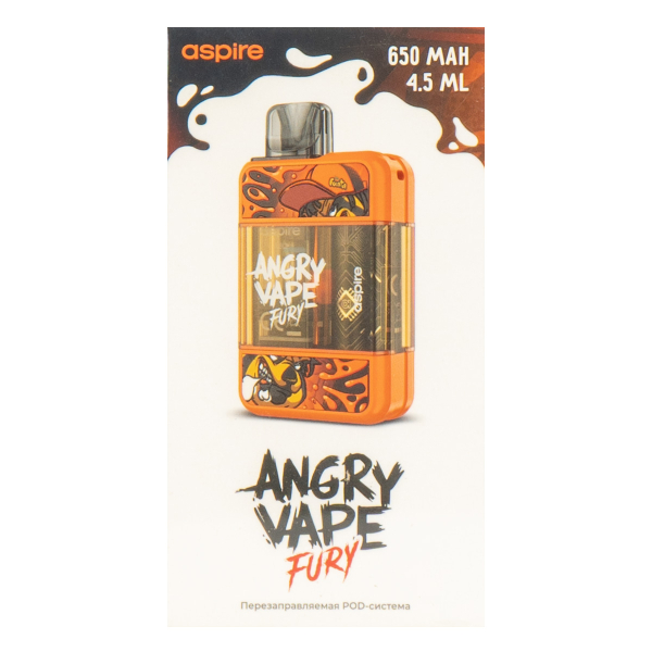 POD-система Brusko Angry Vape Fury 650 Mah Оранжевый в Казани