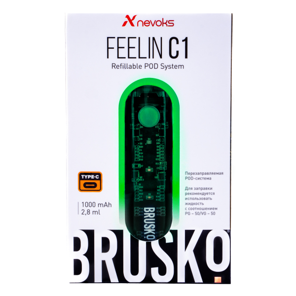 POD-система Brusko Feelin C1 Зеленый в Казани