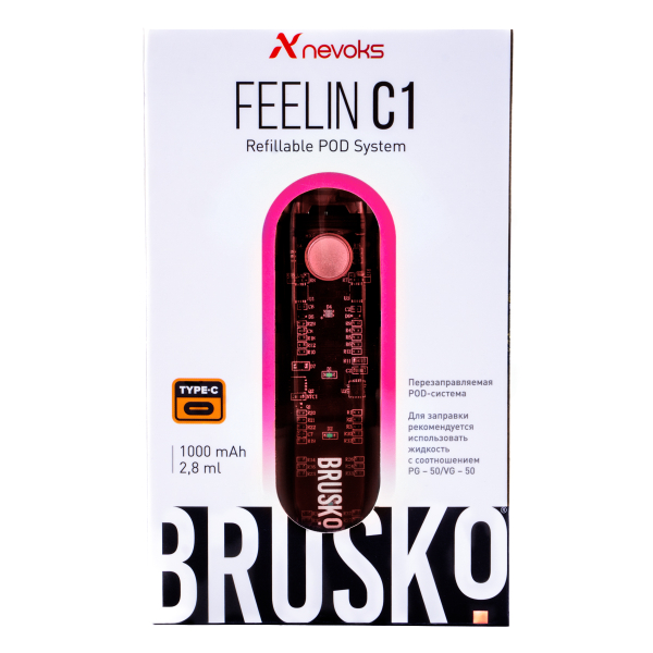 POD-система Brusko Feelin C1 Розовый в Казани