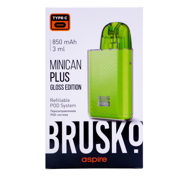 POD-система Brusko Minican Plus Gloss Edition Зелёный в Казани