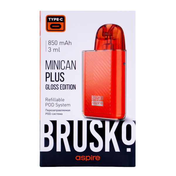 POD-система Brusko Minican Plus Gloss Edition Красный в Казани
