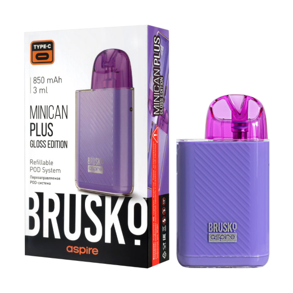 POD-система Brusko Minican Plus Gloss Edition Фиолетовый в Казани