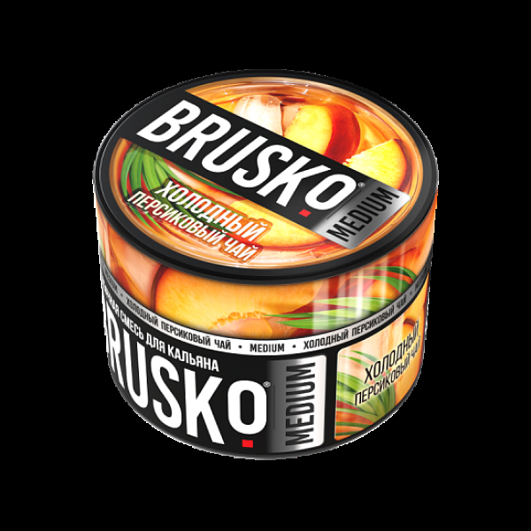 Бестабачная смесь Brusko Холодный Персиковый Чай Medium 50 грамм в Казани