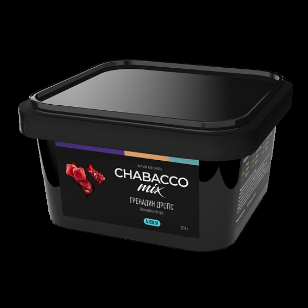 Бестабачная смесь Chabacco Mix Grenadine Drops Гренадин Дропс  Medium 200 грамм в Казани