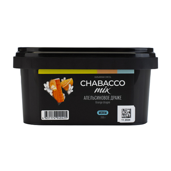 Бестабачная смесь Chabacco Mix Orange Dragee Апельсиновое Драже  Medium 200 грамм в Казани