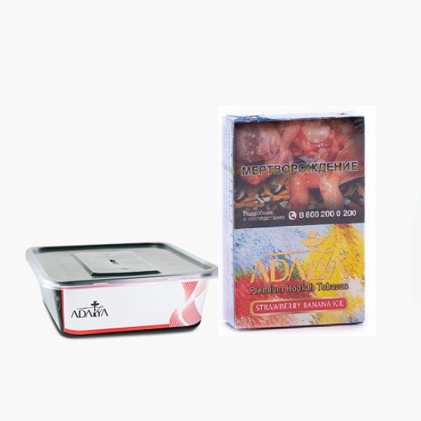 Табак Adalya Strawberry Banana Ice Клубника Банан Лёд 200 грамм в Казани