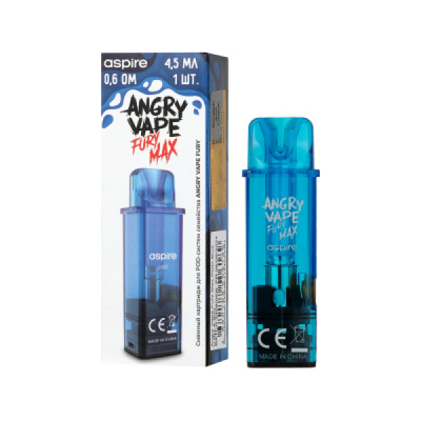 Картридж Angry Vape Fury Max Синий 45 мл 0.6 Ом ( 1 шт.) в Казани