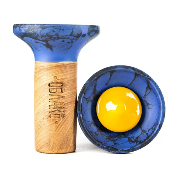 Чаша Облако Flow Yellow On Blue Black Marble в Казани