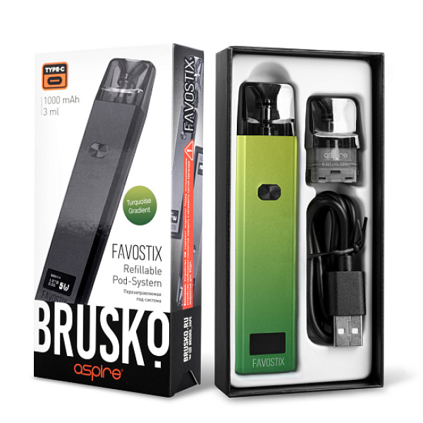 POD-система Brusko Favostix      Зеленый Градиент в Казани