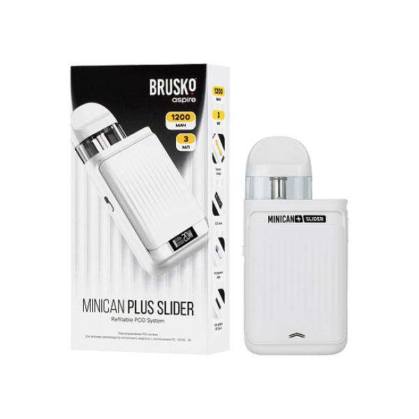 POD-система Brusko Minican      Plus Slider Белый в Казани