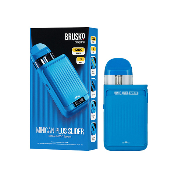 POD-система Brusko Minican      Plus Slider Синий в Казани