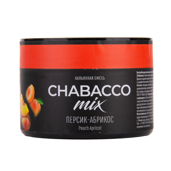 Бестабачная смесь Chabacco Mix Medium Peach Apricot 40 грамм в Казани