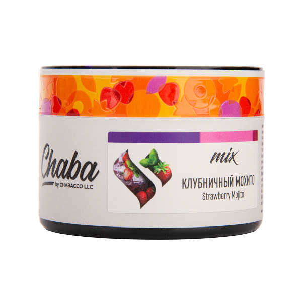 Бестабачная смесь Chaba Mix Strawberry Mojito Nicotine Free 50 грамм в Казани