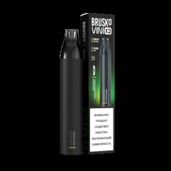 Электронка Brusko Vini X2 Виноград 2800 затяжек в Казани