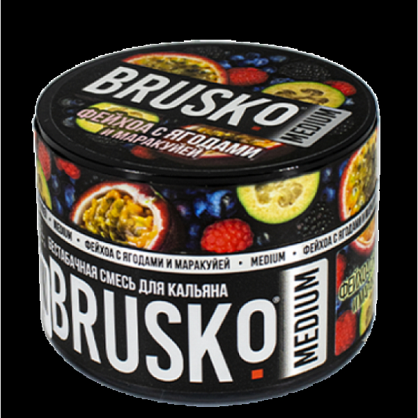 Бестабачная смесь Brusko Zero Фейхоа С Ягодами И Маракуйей 50 грамм в Казани