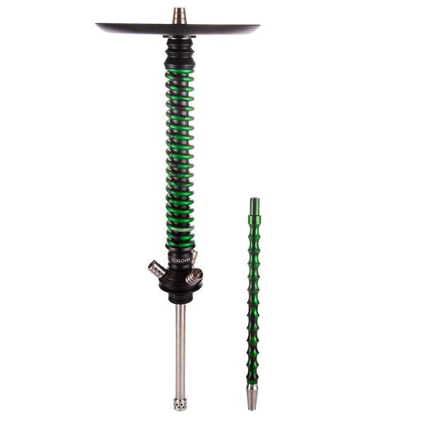 Кальян Mamay Customs Coilover Большой  Черный Зелёный Сплеш в Казани