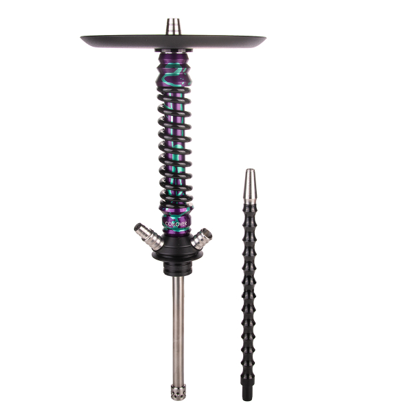 Кальян Mamay Customs Coilover Mini  Фиолетово Бирюзовый Сплеш Чёрный в Казани
