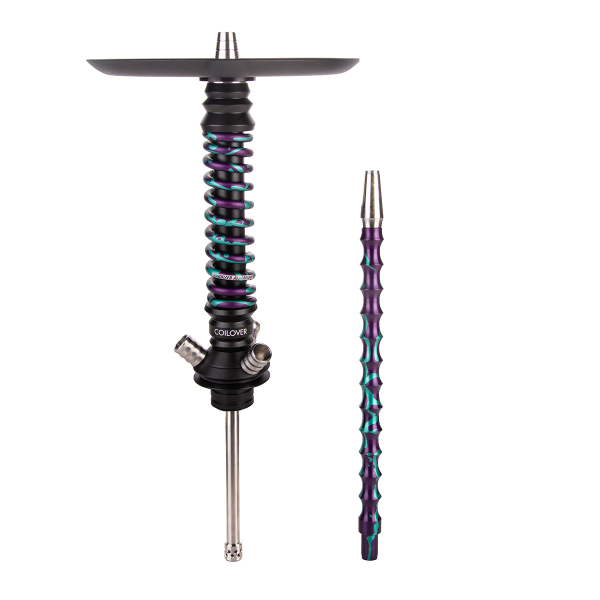 Кальян Mamay Customs Coilover Mini  Чёрный Фиолетовый/бирюзовый Сплеш в Казани