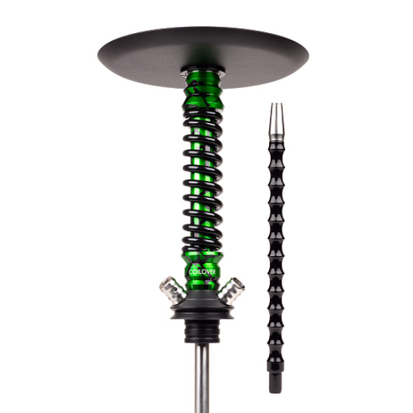 Кальян Mamay Customs Coilovers Mini Anod Green Splash Черный Глянец в Казани